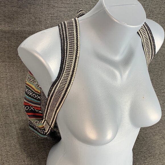 Kathmandu Imports Backpack - bag medium boho hippie festival colorful mushrooms - Picture 8 of 14